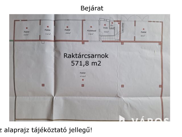 Raktárcsarnok jó helyen eladó!