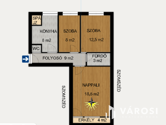 Orosházán a belvárosban 3 szobás panelt kínálok.