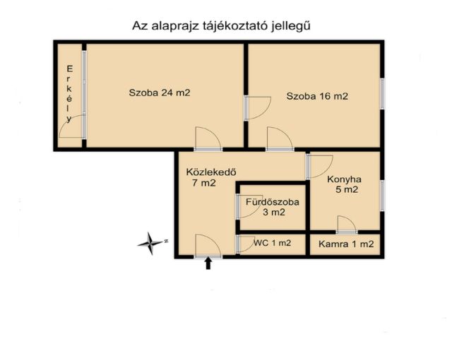 Lakható, kiadható vagy felújítható 2 szobás erkélyes lakás